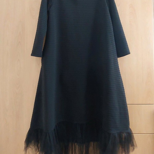 Midi dress Ratt by Rita Attala black textured elastic like new