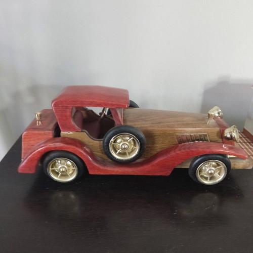 Wooden decorative antique car used
