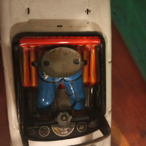 Old tin toy car for spare parts