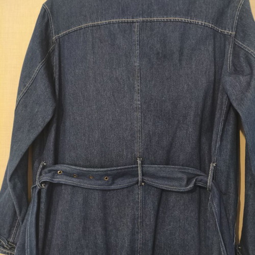 Denim trench coat Fittiway dark wash size M like new