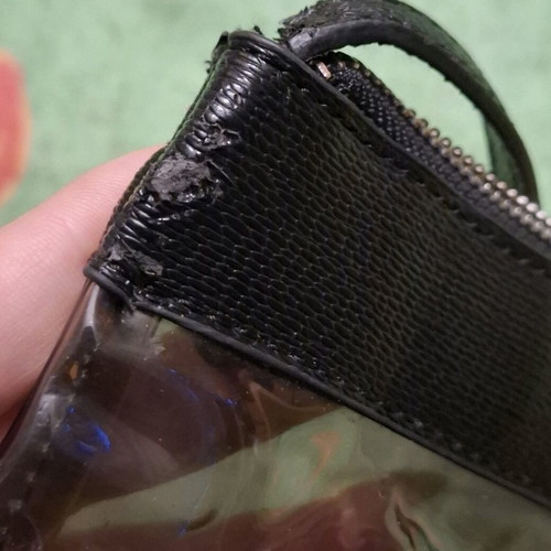 Transparent Bag with Pouch Parfois like new, black and white