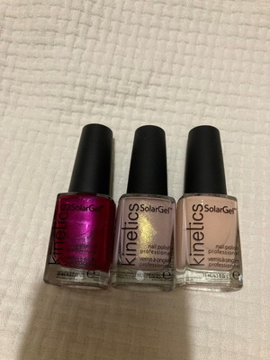 Kinetics solar gel set new, shades Mirror like red, Spirit of nude, Authetic nude