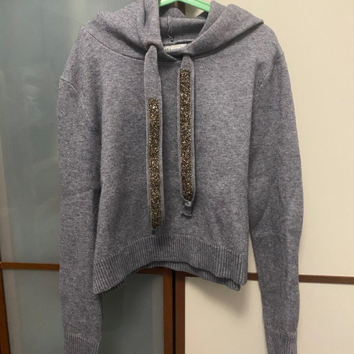 Zara knitted hoodie like new, gray, size S