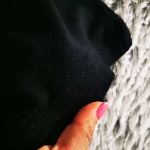 Black long wool skirt like new with elastic waist