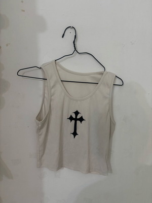 Shein white-beige blouse used, size M