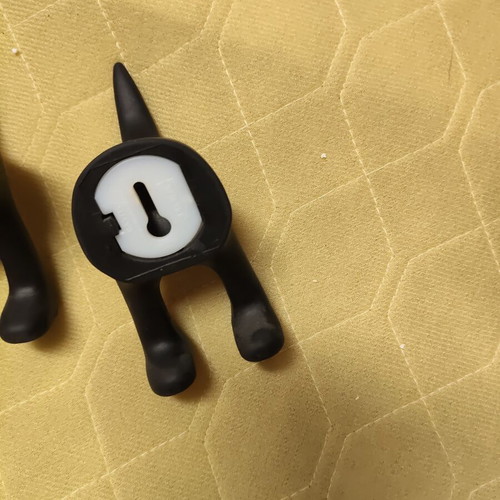 Set of 3 dog tail shaped wall hooks
