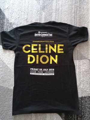 Celine Dion BST Hyde Park 2019 Official T-Shirt new size S