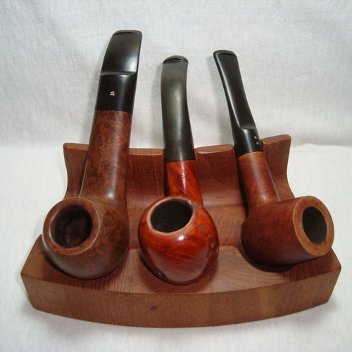Tobacco pipes Vanguard, Dr. Boston, Pipex with wooden ESA Denmark stand used