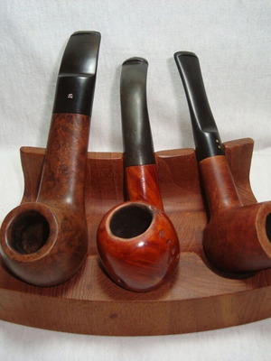 Tobacco pipes Vanguard, Dr. Boston, Pipex with wooden ESA Denmark stand used