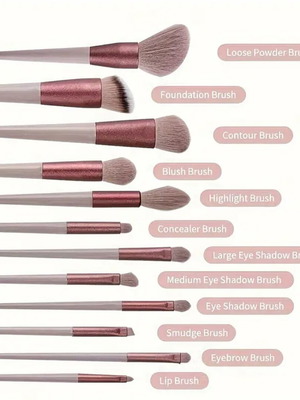 Makeup brush set new, 13 pieces