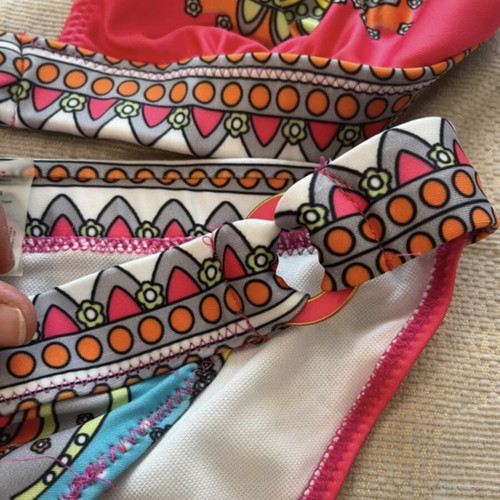 Boho style bikini like new, multicolor, size M