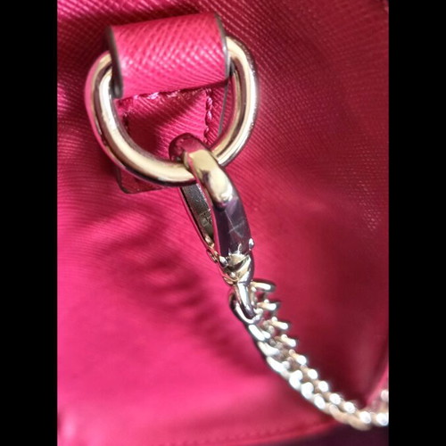 Guess handbag and crossbody bag with chain, pink