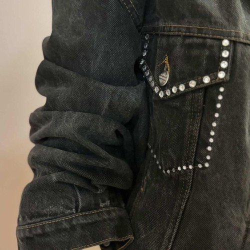 Original Harley Davidson jean jacket 1987 like new, gray, size L