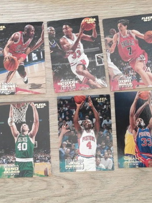 NBA Fleer 96-97 collectible card lot, 83 different cards, like new
