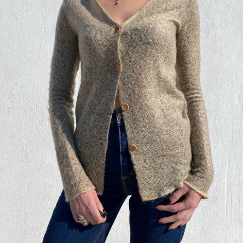 Max & Co knitted cardigan used, size S, beige gold