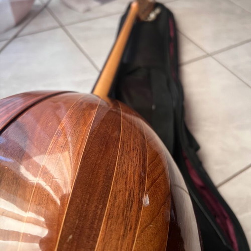 Four-string Handmade Bouzouki used with case by Paraskevas Papadopoulos