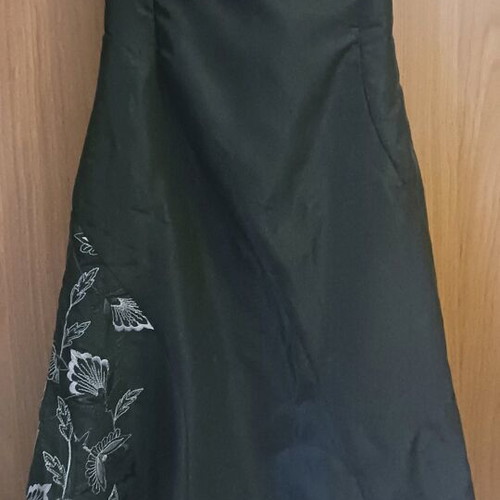 Toi&Moi dress like new, strapless with embroidered details, black, size S