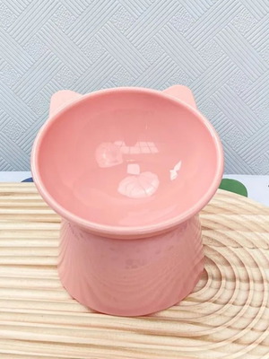 Πιάτο φαγητού γάτας/σκύλου Dinner Time - Pink καινούργιο, υπερυψωμένο ροζ