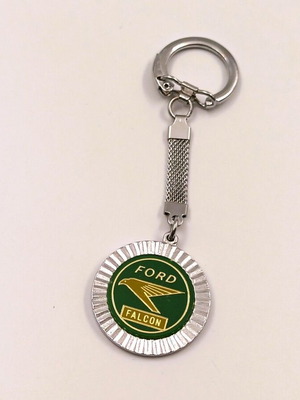 Ford Falcon Vintage Car Keychain Lucite NOS