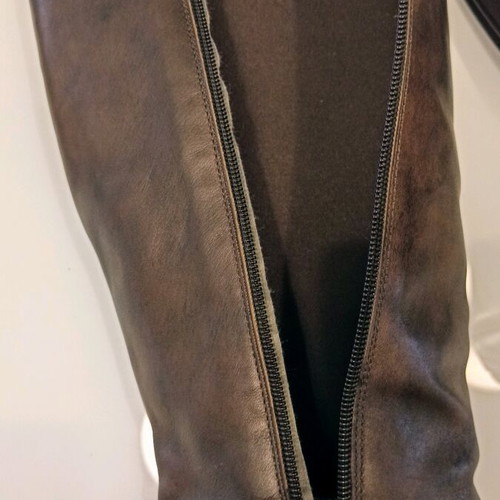 Leather boots size 41 like new, brown