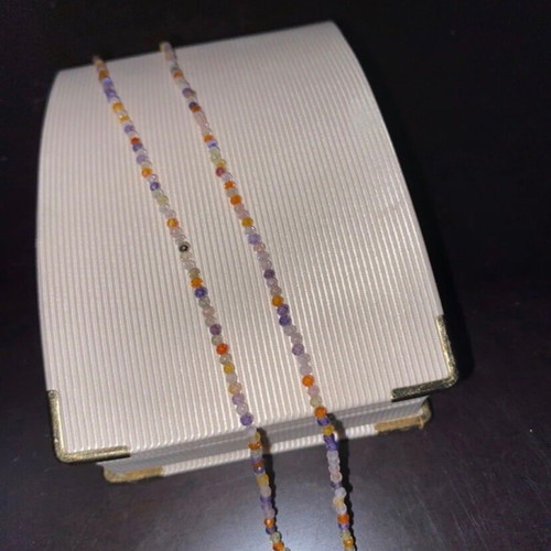 Nephrite Semi-Precious Stone Necklace New, Multicolor