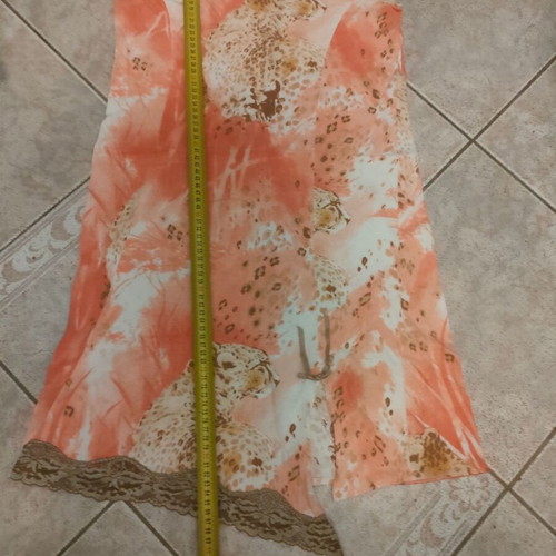 Nota Lingerie cotton nightdress like new, white and peach leopard print