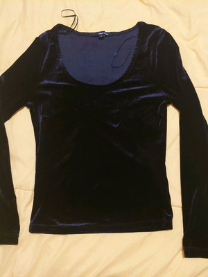 Μπλούζα βελούδινη μαύρη Tally Weill σαν καινούργια, μέγεθος M