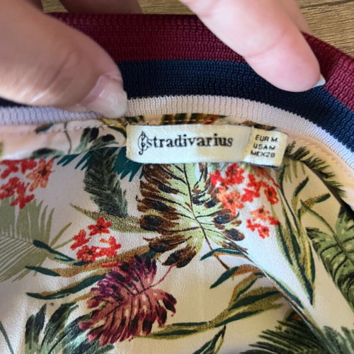 Stradivarius floral summer jacket medium like new, multicolor