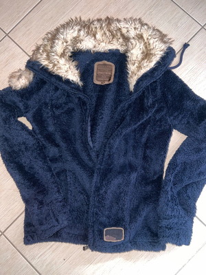 STITCH & SOUL fluffy jacket like new, blue, size M