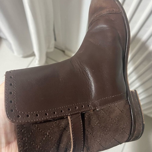Massimo Dutti leather ankle boots size 35 like new dark brown