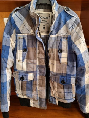 No Name warm jacket like new, size M, white and blue