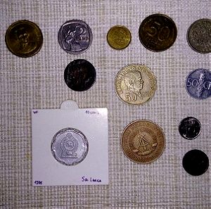 13 νομίσματα - 13 χώρες - 4 ήπειροι (μερικά σπάνια)