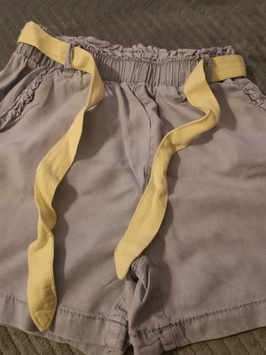 Sinsay girls' denim shorts used, size 122cm, blue and yellow