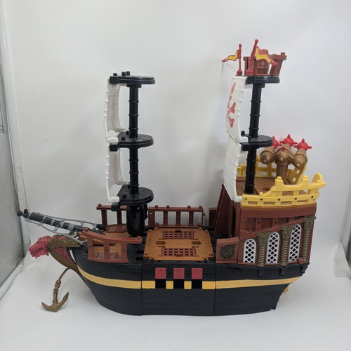 Fisher Price Imaginext Pirate Raider Ship used, some missing parts