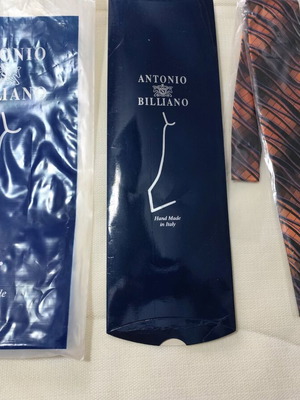 Antonio Billiano silk tie new, colorful handmade