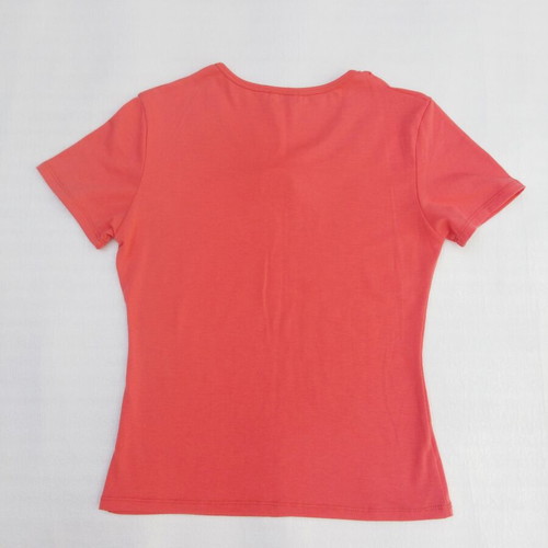 Vintage women's t-shirt with sequins and beads, new, red watermelon color, size L
