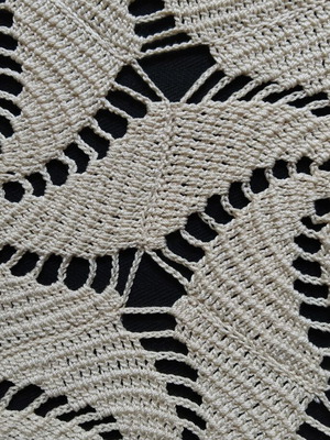 Handmade crochet runner used 58 x 26 cm