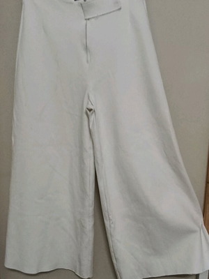 Zara zip culottes used, elastic, size S, white