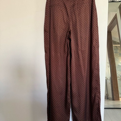 Madame Shou polka dot pants in burgundy color like new