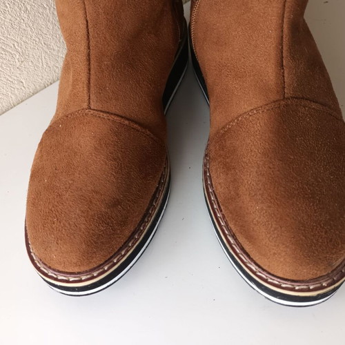 Suede women's boots camel color size 38