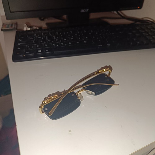 Men's sunglasses new, black and gold