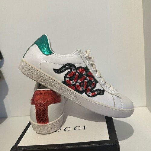 GG white leather sneakers size 38 used