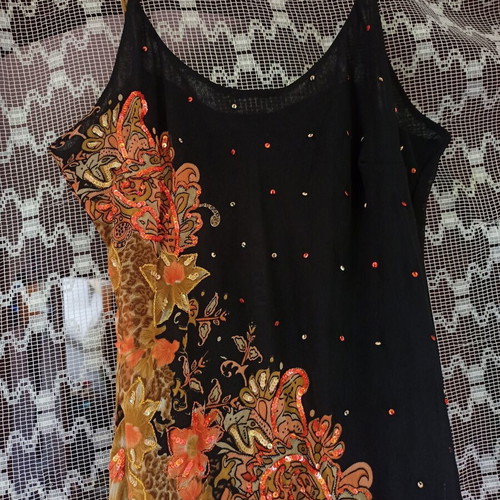 Floral Dress Mystery new, size XL, polyester and cotton lining