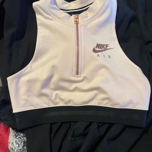 Nike Air Tank Top small like new, beige with gold swoosh