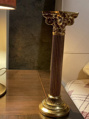Gold metal decorative column 24 cm