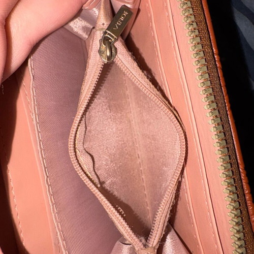 Verde brown wallet used with corner defect