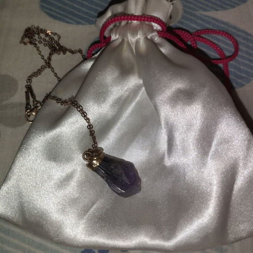 Women's pendant with purple stone handmade like new