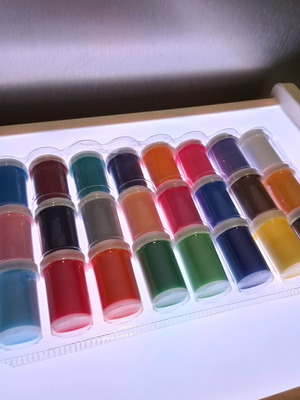 Set of 24 finger paints like new, liquid colors for kids