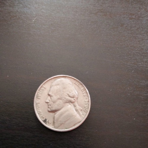 America 5 cents coin used