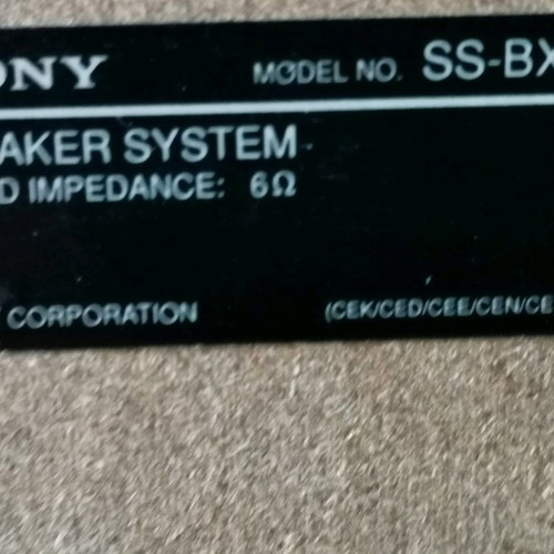 Sony Model SS-BX2 speakers used, very good condition, set of 2